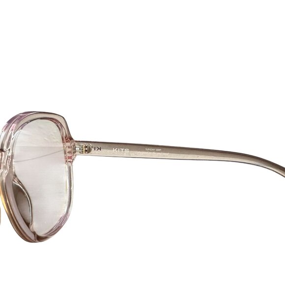 Kits Sunday Crystal Pink Standard Readers +0.75 Blue Light Blocking Glasses - Picture 4 of 4